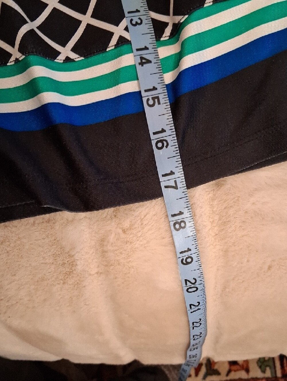 Tail Black Skort with White Lattice and Teal-Blue Stripe - Picture 6 of 9